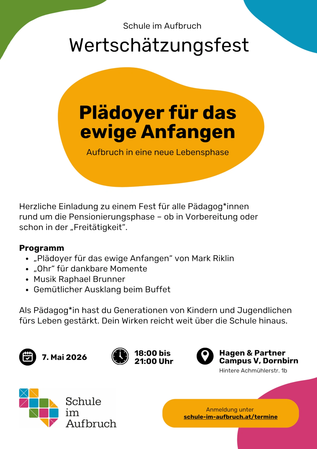 Termine Einladung zum Wertschätzungsfest